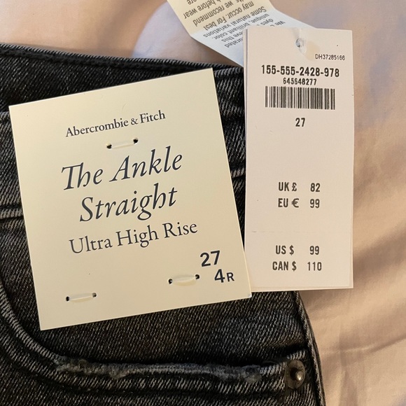Abercrombie new ultra high rise straight leg jeans - Picture 2 of 4